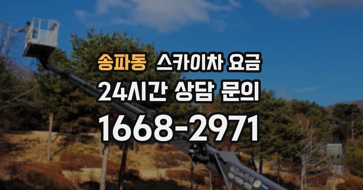 송파동 스카이차 요금