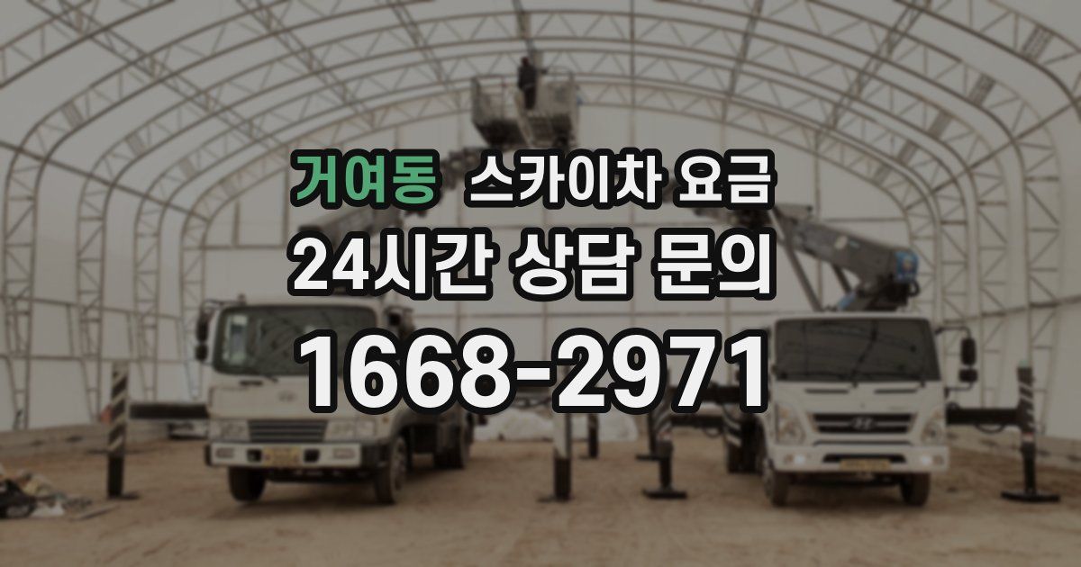 거여동 스카이차 요금