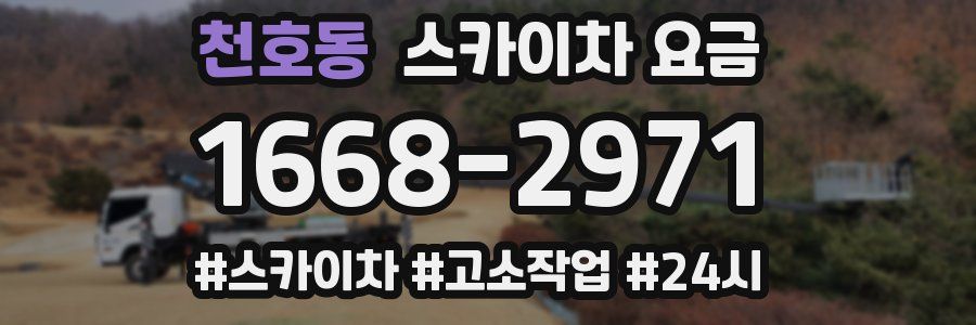 천호동 스카이차 요금