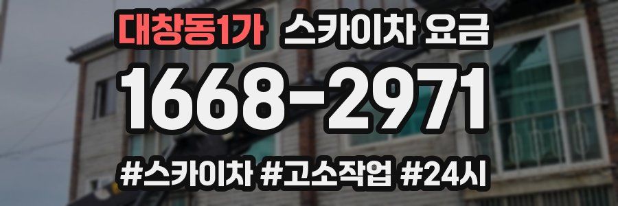 대창동1가 스카이차 요금