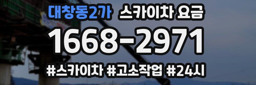 대창동2가 스카이차 요금