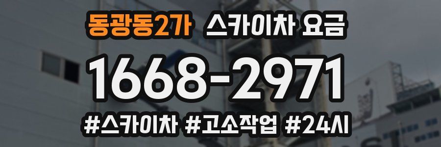 동광동2가 스카이차 요금