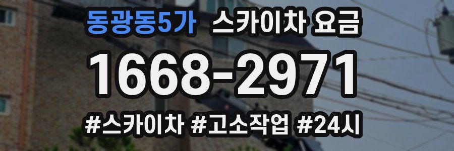 동광동5가 스카이차 요금