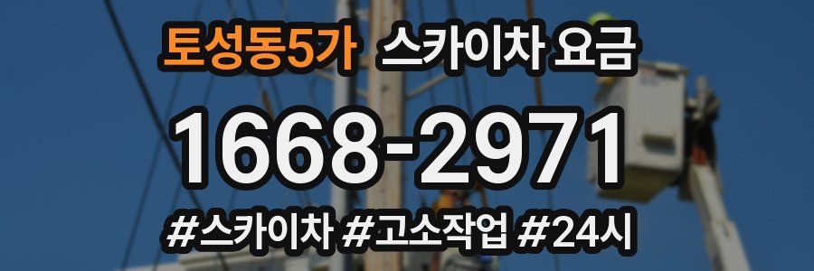 토성동5가 스카이차 요금