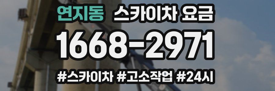 연지동 스카이차 요금