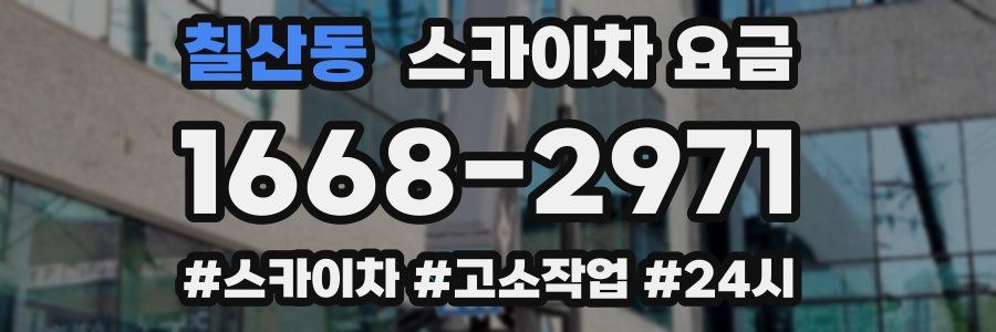 칠산동 스카이차 요금