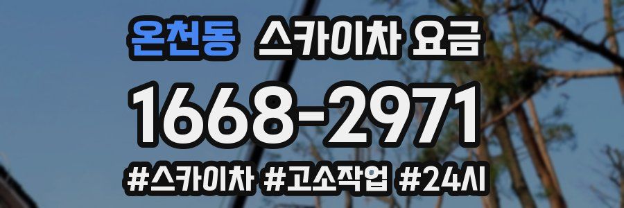 온천동 스카이차 요금