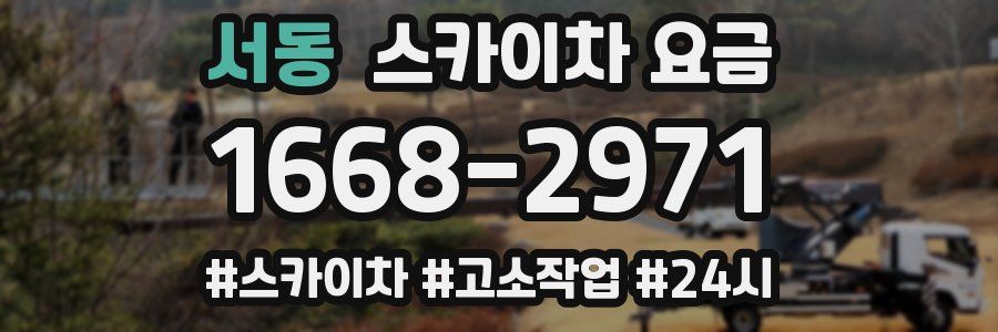 서동 스카이차 요금
