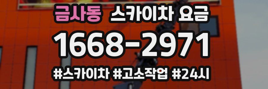 금사동 스카이차 요금