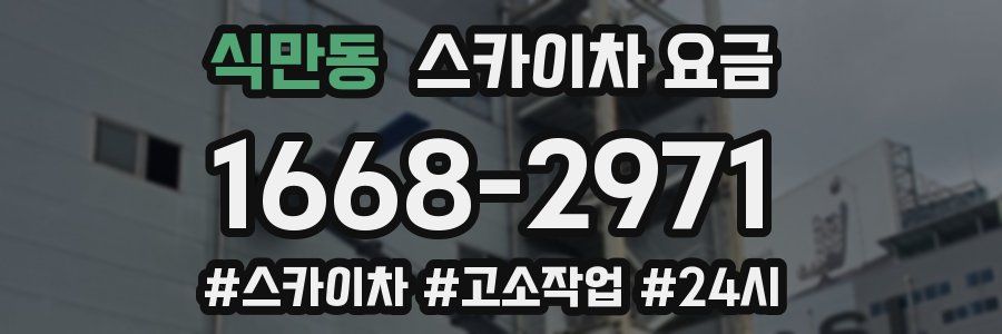 식만동 스카이차 요금