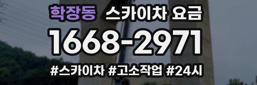 학장동 스카이차 요금