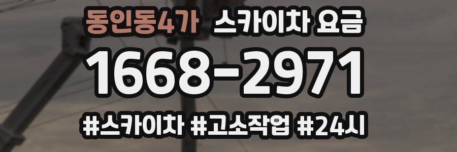 동인동4가 스카이차 요금