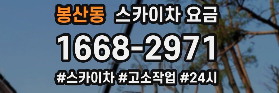 봉산동 스카이차 요금