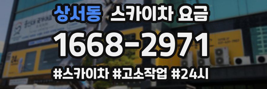 상서동 스카이차 요금