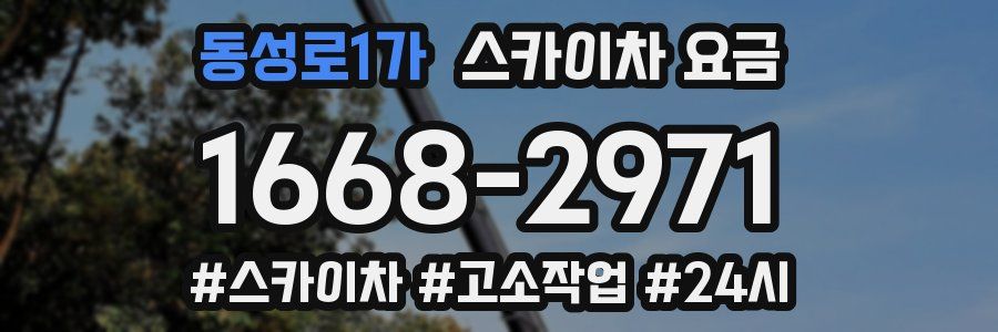 동성로1가 스카이차 요금