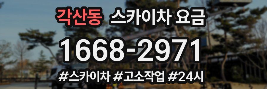 각산동 스카이차 요금