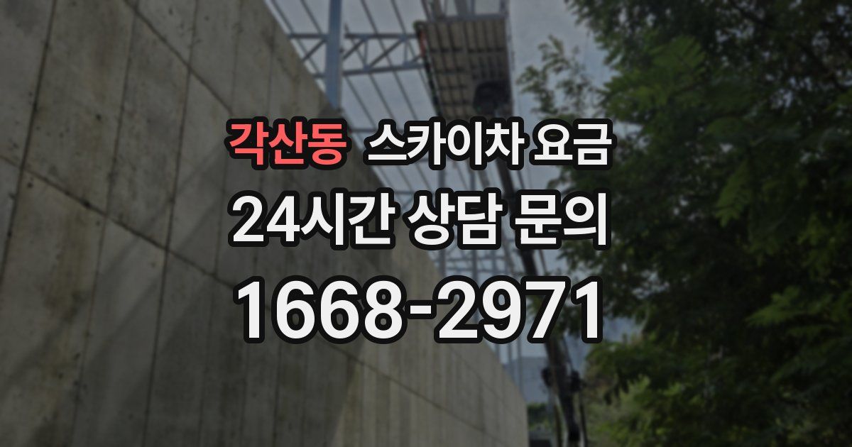 각산동 스카이차 요금