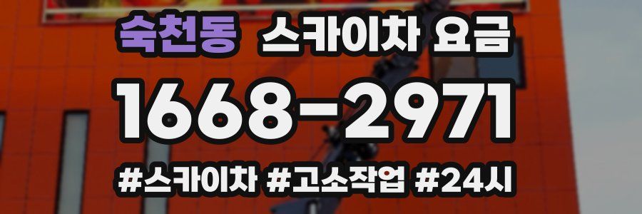숙천동 스카이차 요금