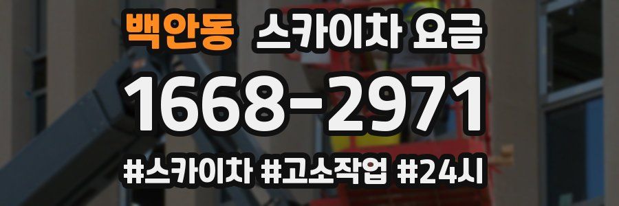 백안동 스카이차 요금