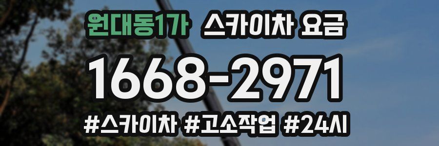 원대동1가 스카이차 요금