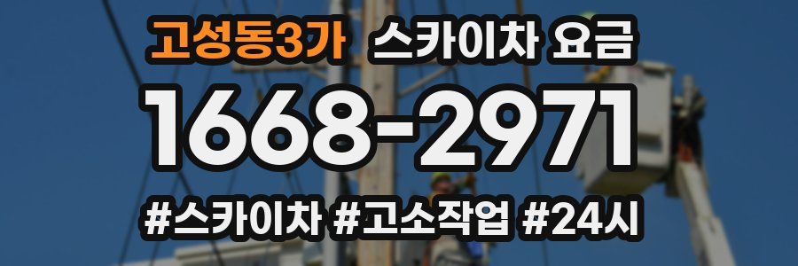 고성동3가 스카이차 요금