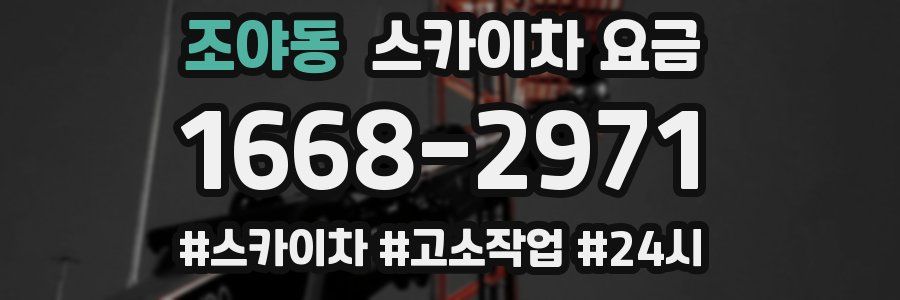 조야동 스카이차 요금