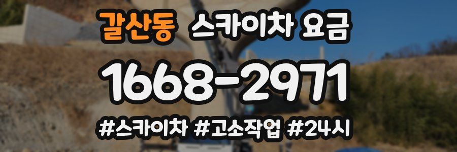 갈산동 스카이차 요금