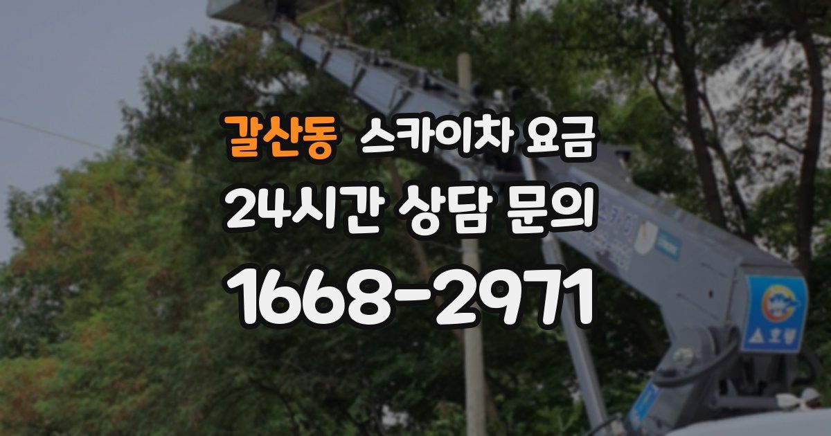 갈산동 스카이차 요금