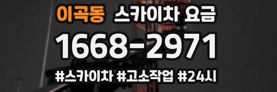 이곡동 스카이차 요금