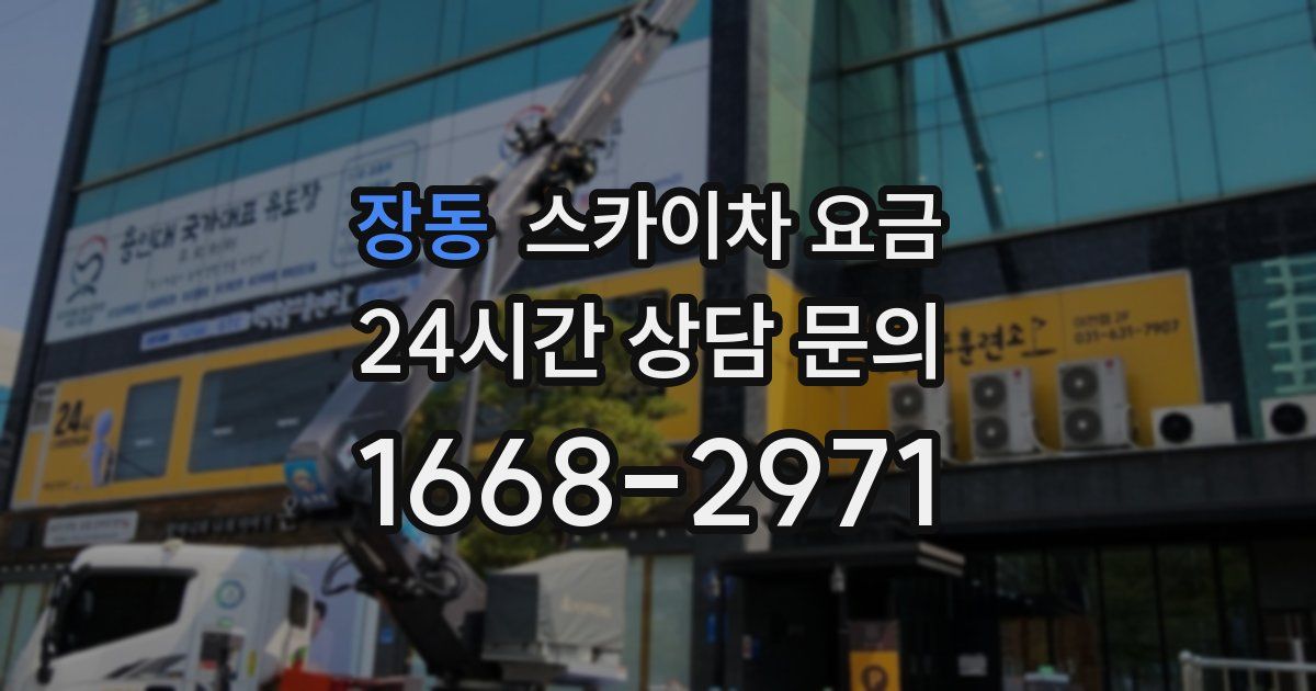 장동 스카이차 요금