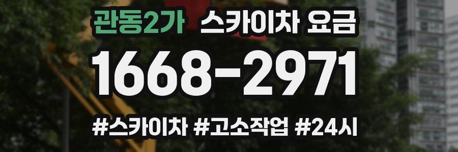관동2가 스카이차 요금
