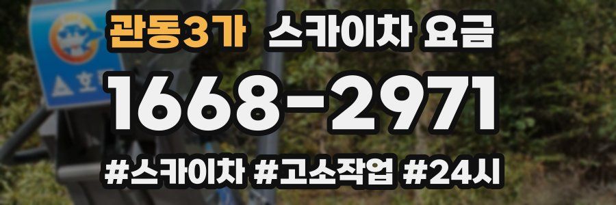 관동3가 스카이차 요금