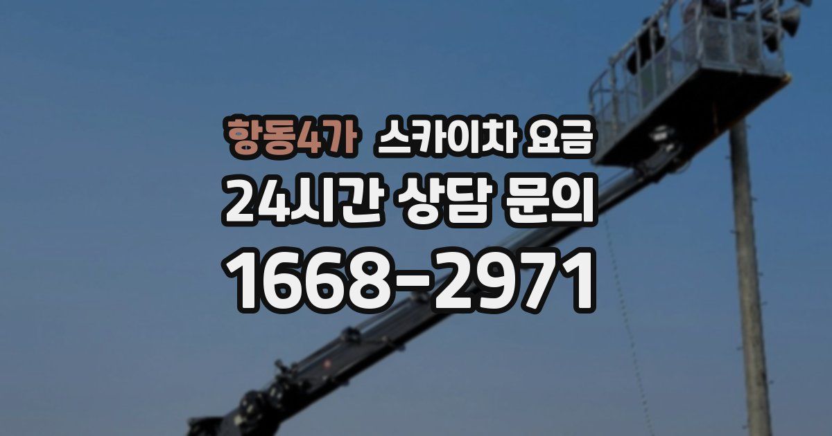 항동4가 스카이차 요금