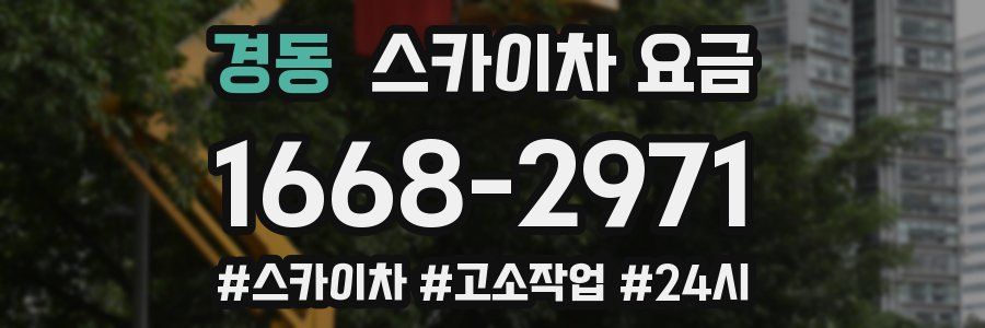 경동 스카이차 요금