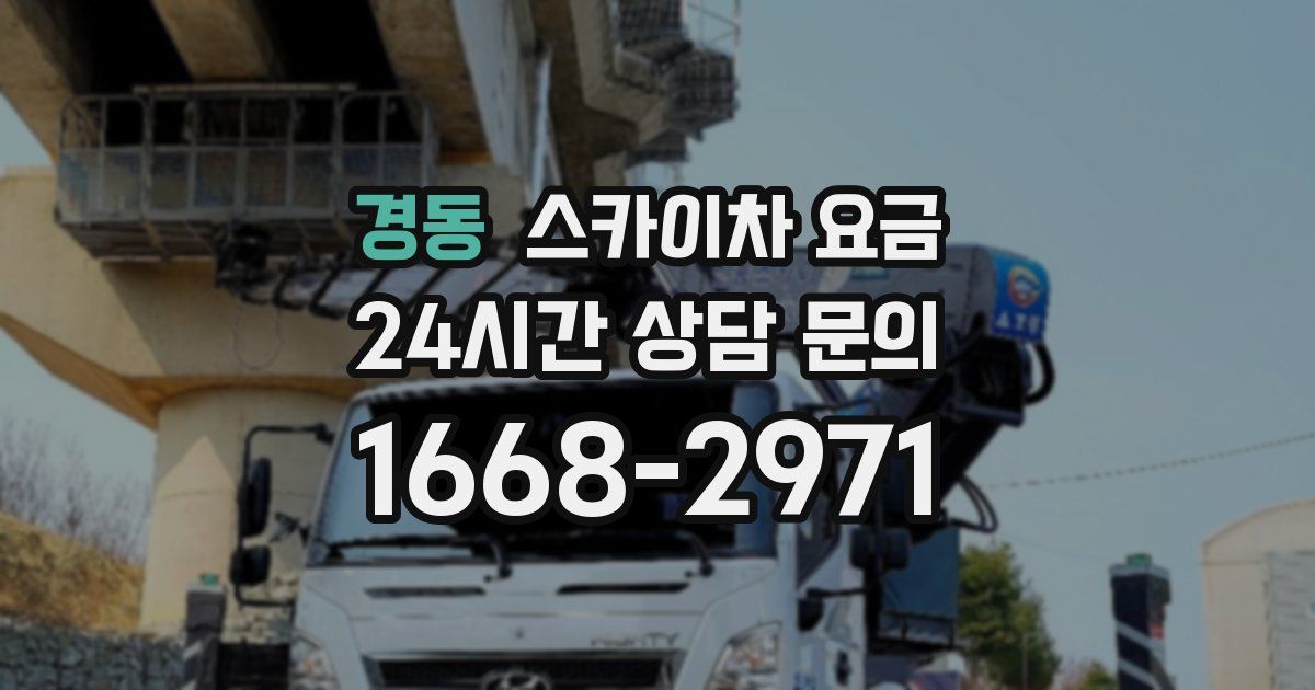 경동 스카이차 요금
