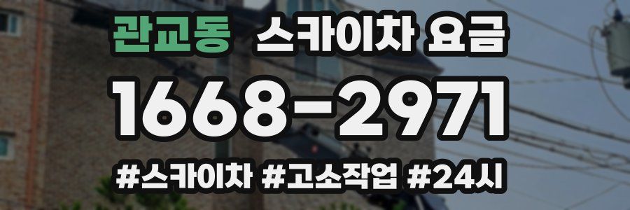 관교동 스카이차 요금