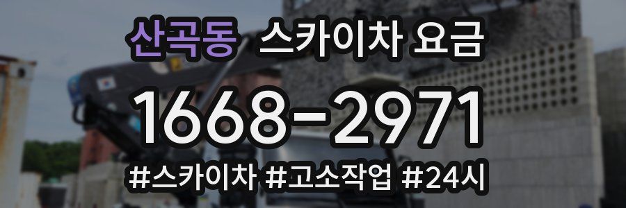 산곡동 스카이차 요금