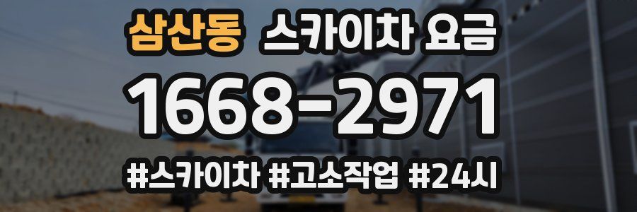 삼산동 스카이차 요금