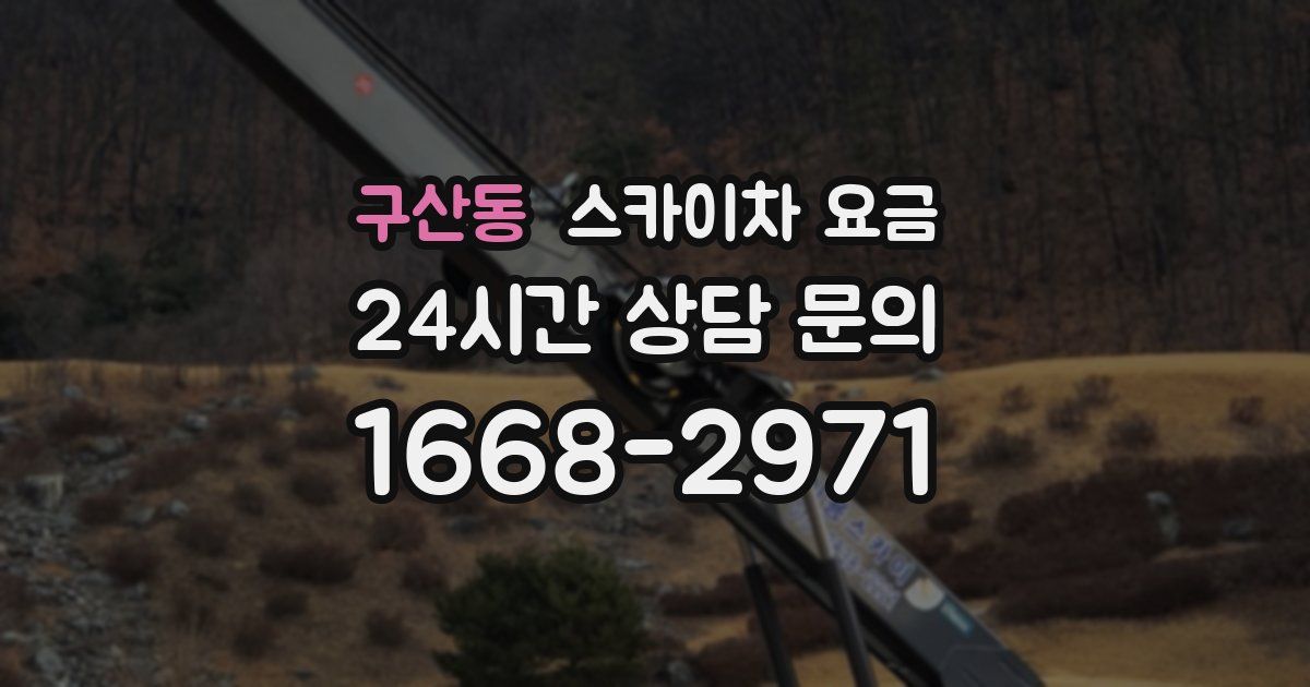 구산동 스카이차 요금