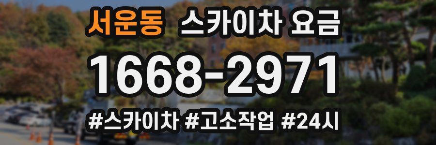 서운동 스카이차 요금