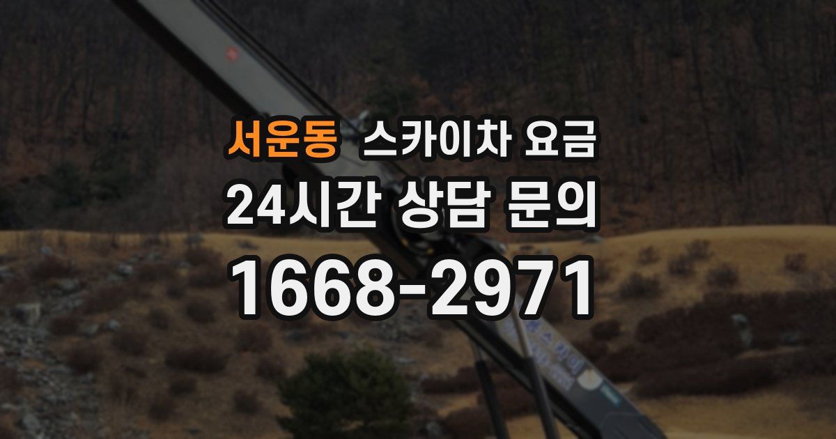서운동 스카이차 요금
