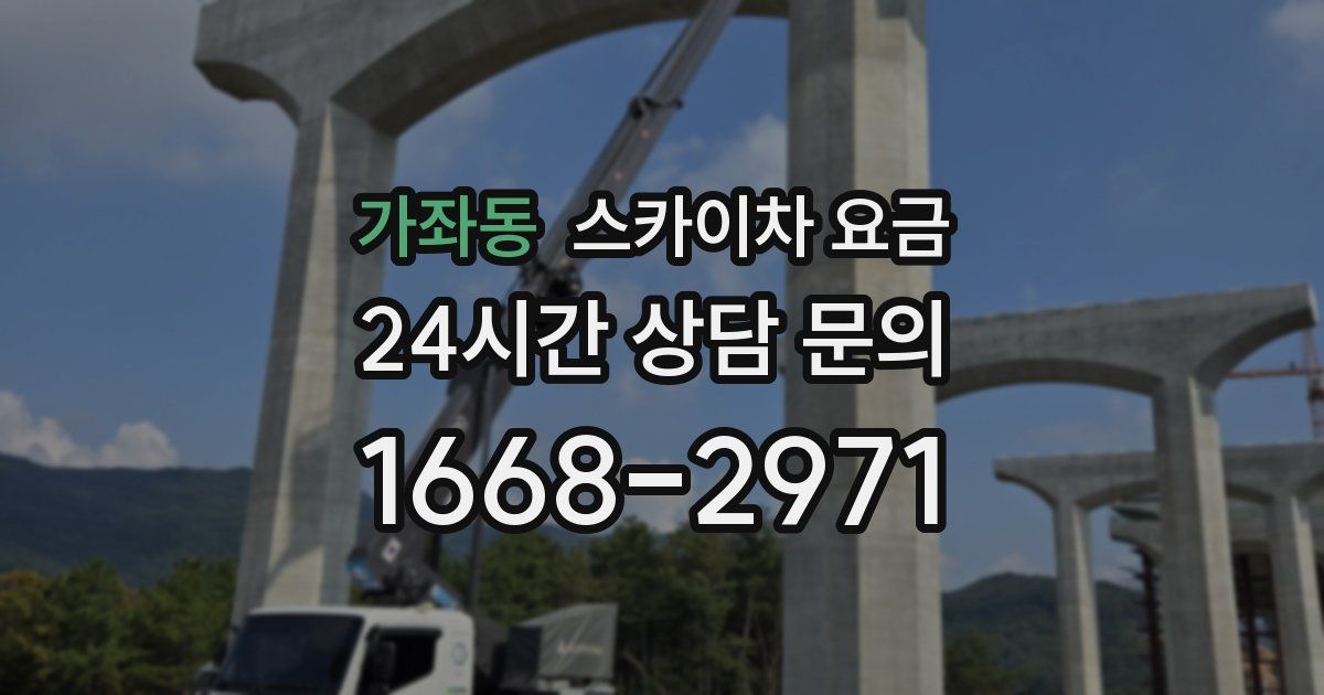 가좌동 스카이차 요금