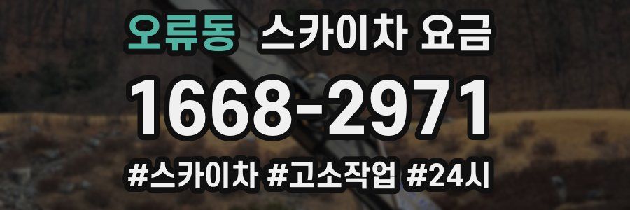 오류동 스카이차 요금