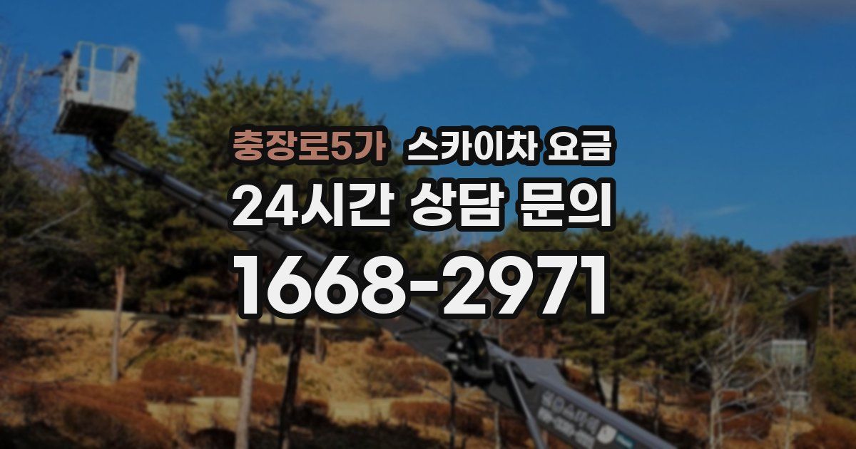 충장로5가 스카이차 요금