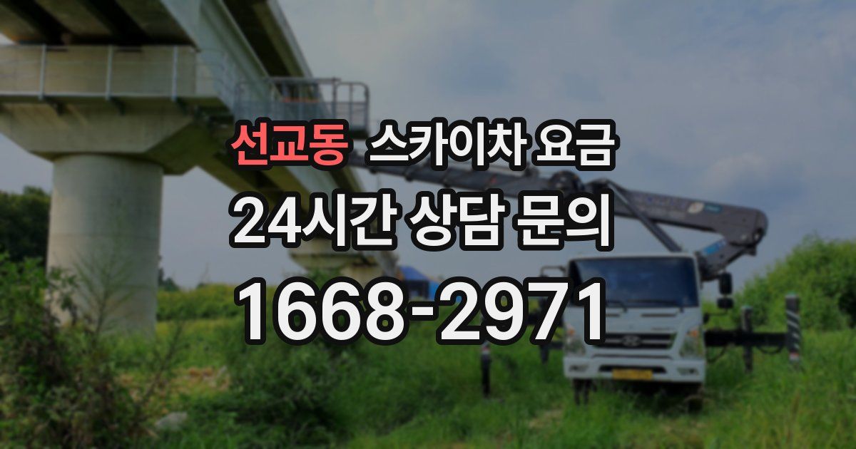 선교동 스카이차 요금
