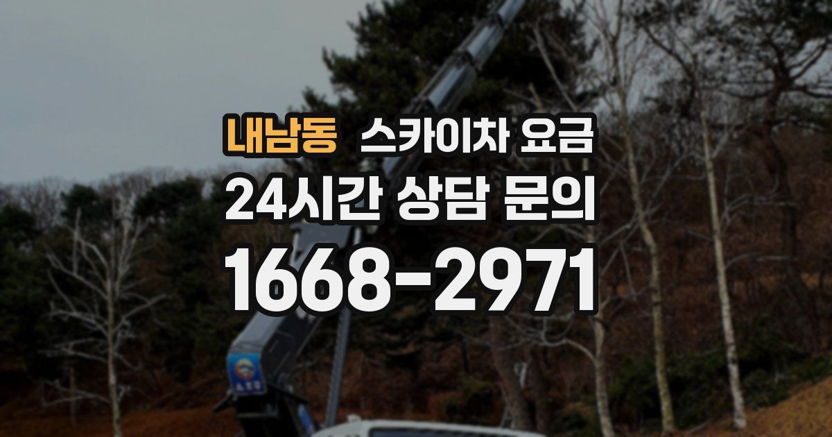 내남동 스카이차 요금