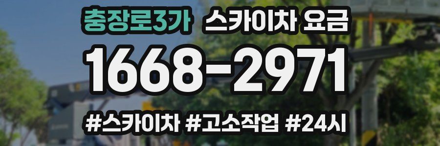 충장로3가 스카이차 요금