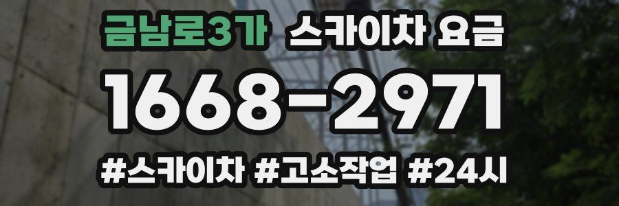 금남로3가 스카이차 요금