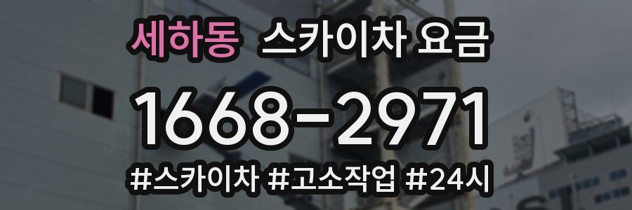 세하동 스카이차 요금