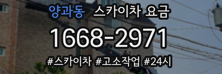 양과동 스카이차 요금